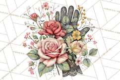 Moody Romantic Grunge PNG, Deep Red Lace Clipart, Gothic Product Image 3