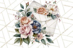 Romantic Letter Clipart, Love Notes Clip Art PNG, Floral Product Image 3