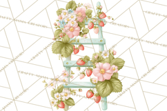 Strawberry Garden Clipart, Cute Strawberry Gardening Png Product Image 3