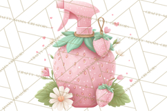 Strawberry Garden Clipart, Cute Strawberry Gardening Png Product Image 5