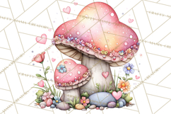 Valentine Mini World, Heart Mushroom Forest, Fairy Love Png Product Image 5