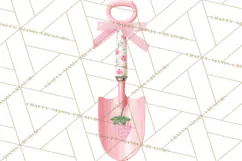 Strawberry Garden Clipart, Cute Strawberry Gardening Png Product Image 2