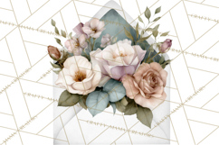 Romantic Letter Clipart, Love Notes Clip Art PNG, Floral Product Image 2