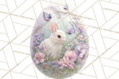 Elegant Easter Bunny Clipart PNG, Spring Easter Egg Clip Art Product Image 3