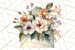 Romantic Letter Clipart, Love Notes Clip Art PNG, Floral Product Image 3