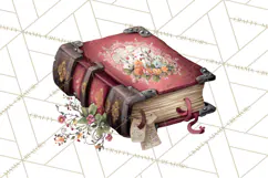 Moody Romantic Grunge PNG, Deep Red Lace Clipart, Gothic Product Image 3
