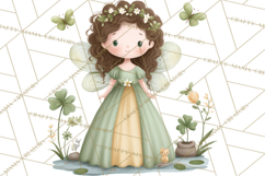St Patrick’s Day Fairies Clipart, Miniature Irish Fairy Png Product Image 3