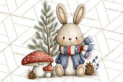 Patriotic Woodland Clipart, Whimsical Red White Blue Forest Product Image 3