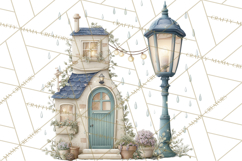 Rainy Day Clipart, Spring Rain Mini World PNG, Tiny Animal Product Image 4