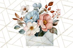 Romantic Letter Clipart, Love Notes Clip Art PNG, Floral Product Image 4