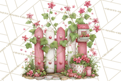 Cozy Cottage Garden Clipart, Pastel Flowers, Garden Tools Product Image 4