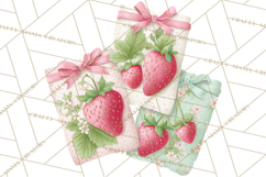 Strawberry Garden Clipart, Cute Strawberry Gardening Png Product Image 2