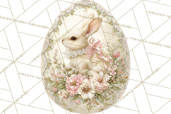 Elegant Easter Bunny Clipart PNG, Spring Easter Egg Clip Art Product Image 2