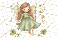 St Patrick’s Day Fairies Clipart, Miniature Irish Fairy Png Product Image 2