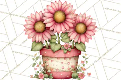 Cozy Cottage Garden Clipart, Pastel Flowers, Garden Tools Product Image 3