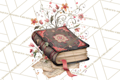 Moody Romantic Grunge PNG, Deep Red Lace Clipart, Gothic Product Image 3