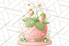 Strawberry Garden Clipart, Cute Strawberry Gardening Png Product Image 3