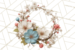 Blooming Letters Clipart, Floral Alphabet Clip Art PNG Product Image 2