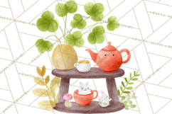 Cottagecore St Patrick’s Day Clipart, Mini Irish Cottage Png Product Image 2