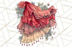 Moody Romantic Grunge PNG, Deep Red Lace Clipart, Gothic Product Image 3