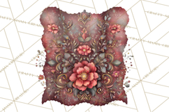 Moody Romantic Grunge PNG, Deep Red Lace Clipart, Gothic Product Image 4