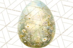 Elegant Easter Bunny Clipart PNG, Spring Easter Egg Clip Art Product Image 4