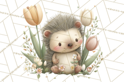 Garden Friends Clipart, Spring Animals Clip Art PNG Product Image 5