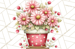 Cozy Cottage Garden Clipart, Pastel Flowers, Garden Tools Product Image 2
