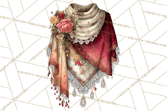 Moody Romantic Grunge PNG, Deep Red Lace Clipart, Gothic Product Image 2