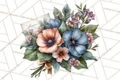 Romantic Letter Clipart, Love Notes Clip Art PNG, Floral Product Image 3