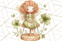 St Patrick’s Day Fairies Clipart, Miniature Irish Fairy Png Product Image 4