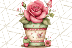 Cozy Cottage Garden Clipart, Pastel Flowers, Garden Tools Product Image 4