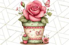 Cozy Cottage Garden Clipart, Pastel Flowers, Garden Tools Product Image 4