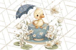 Rainy Day Clipart, Spring Rain Mini World PNG, Tiny Animal Product Image 4