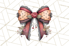 Moody Romantic Grunge PNG, Deep Red Lace Clipart, Gothic Product Image 4