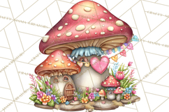 Valentine Mini World, Heart Mushroom Forest, Fairy Love Png Product Image 5