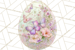 Elegant Easter Bunny Clipart PNG, Spring Easter Egg Clip Art Product Image 5