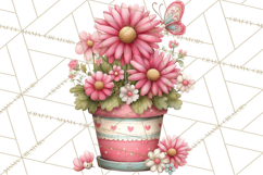 Cozy Cottage Garden Clipart, Pastel Flowers, Garden Tools Product Image 5