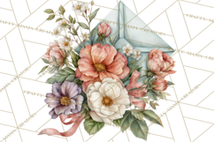 Romantic Letter Clipart, Love Notes Clip Art PNG, Floral Product Image 5