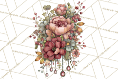 Moody Romantic Grunge PNG, Deep Red Lace Clipart, Gothic Product Image 5