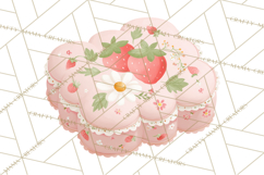 Strawberry Garden Clipart, Cute Strawberry Gardening Png Product Image 5