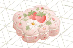 Strawberry Garden Clipart, Cute Strawberry Gardening Png Product Image 5