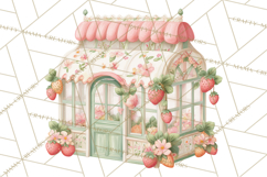 Strawberry Garden Clipart, Cute Strawberry Gardening Png Product Image 2