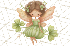 St Patrick’s Day Fairies Clipart, Miniature Irish Fairy Png Product Image 2