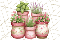 Cozy Cottage Garden Clipart, Pastel Flowers, Garden Tools Product Image 4