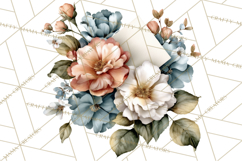 Romantic Letter Clipart, Love Notes Clip Art PNG, Floral Product Image 4