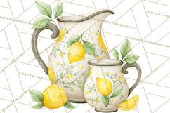 Farmhouse Lemon Kitchen Clipart, Lemon Kitchen Appliances Product Image 3