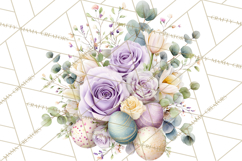 Easter Floral Clipart, Watercolor Spring Flowers Png Product Image 3