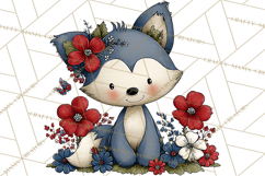 Patriotic Animals Clipart, Whimsical Red White Blue American Product Image 3