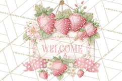 Strawberry Garden Clipart, Cute Strawberry Gardening Png Product Image 3